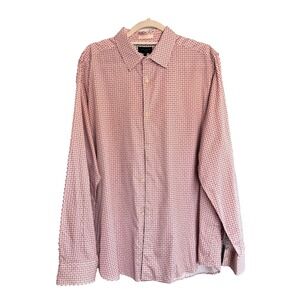Ted Baker London‎ Mens Button Down Shirt USA Size XL Red Print EUC